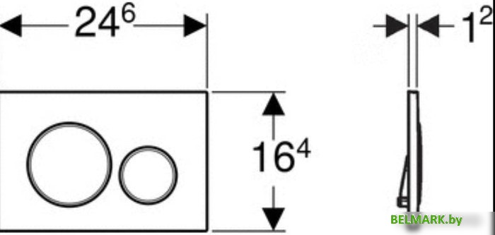 Панель смыва Geberit Sigma 20 115.882.DW.1 (черный матовый) - фото2