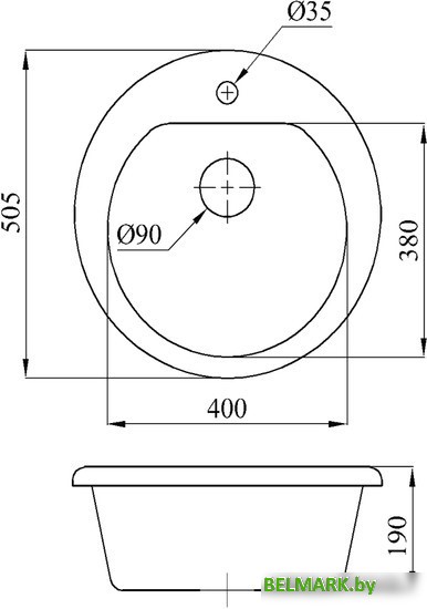 Кухонная мойка БелЭворс Nika (темно-бежевый) - фото2