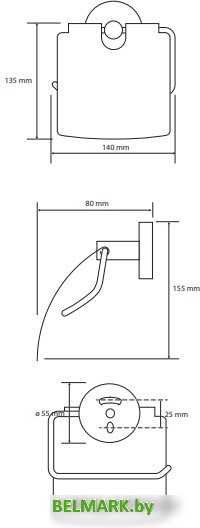 Держатель для туалетной бумаги Bemeta Brilo 161112010 - фото2