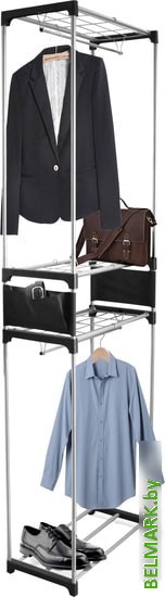 Стойка для одежды Sheffilton SHT-WR125 (черный/хром лак) - фото