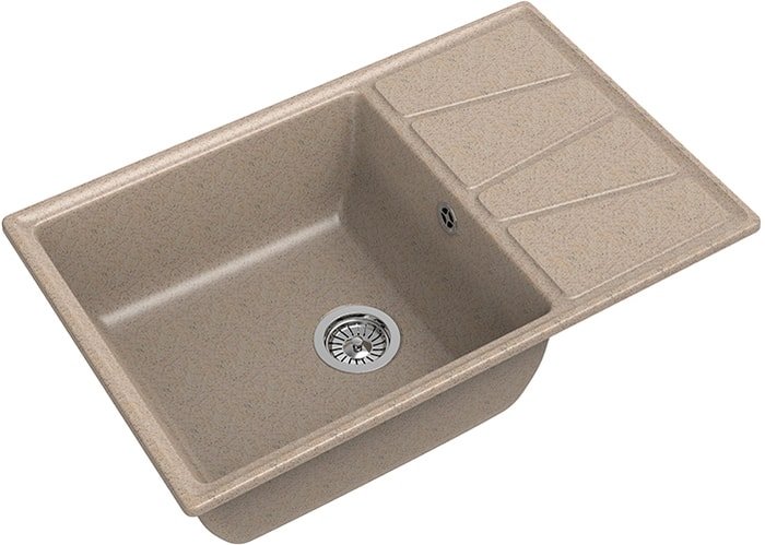 Кухонная мойка GranFest GF-V-780L (песочный) - фото