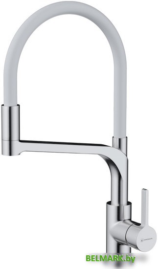 Смеситель Omoikiri Sinto 2 Plus-BN-WH (нержавеющая сталь/белый) - фото