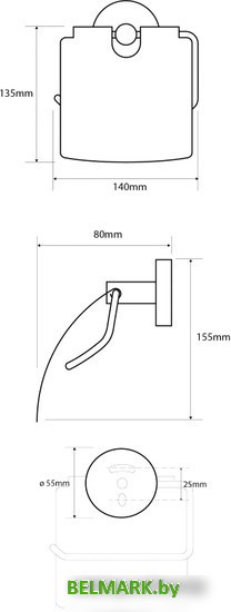 Держатель для туалетной бумаги Bemeta Omega 104112012R - фото2