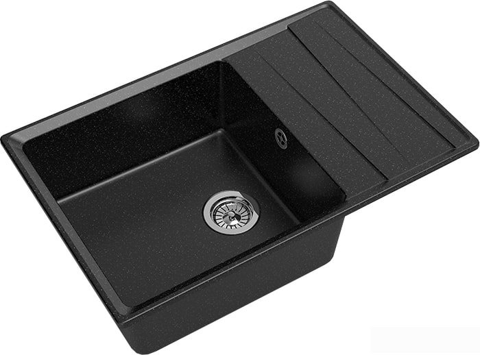 Кухонная мойка GranFest GF-LV-760L (черный) - фото