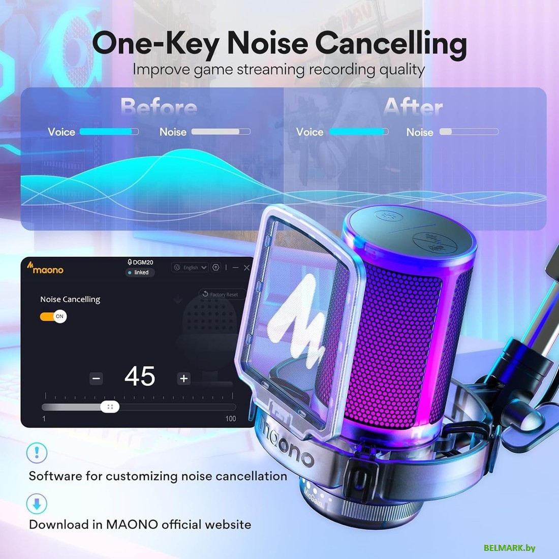 Проводной микрофон Maono DGM20S (черный) - фото2