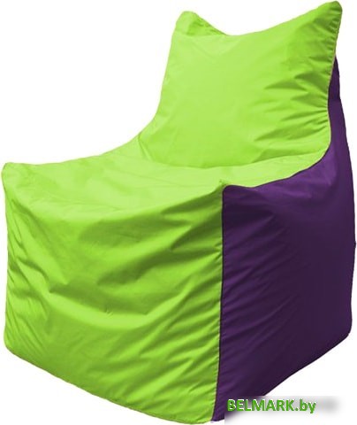 Кресло-мешок Flagman Фокс Ф2.1-155 (салатовый/фиолетовый) - фото