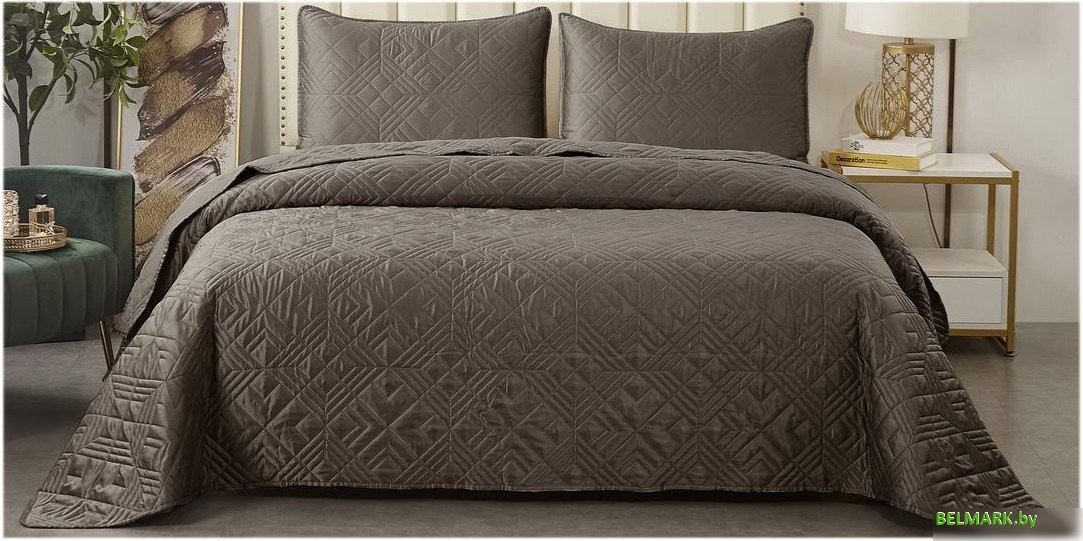 Набор текстиля для спальни Sofi De MarkO Себастьян 230х250 Пок-СБ6-230х250 (шоколадный) - фото