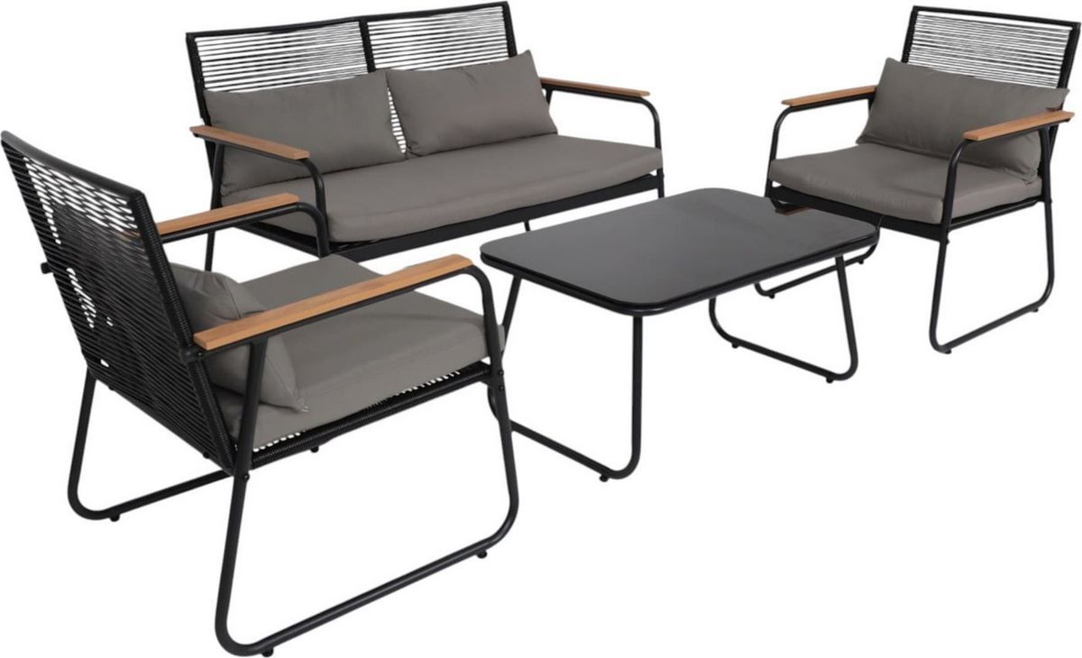 Набор садовой мебели AksHome Gardenia (черный) - фото