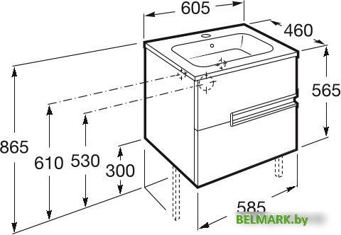 Умывальник Roca Victoria N 32799E000 - фото2