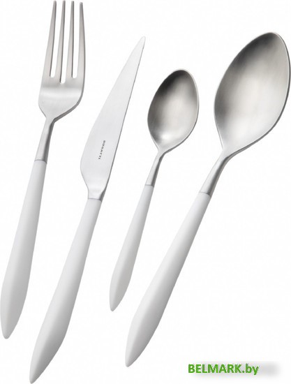 Набор столовых приборов Bugatti Ares ASBA-004F50 (24 пр, матовая сталь/слоновая кость) - фото2