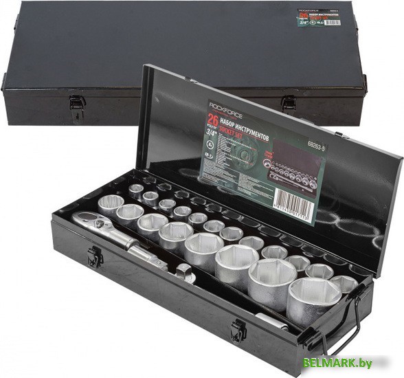 Набор трещотка с головками RockForce RF-68263-5 (26 предметов) - фото