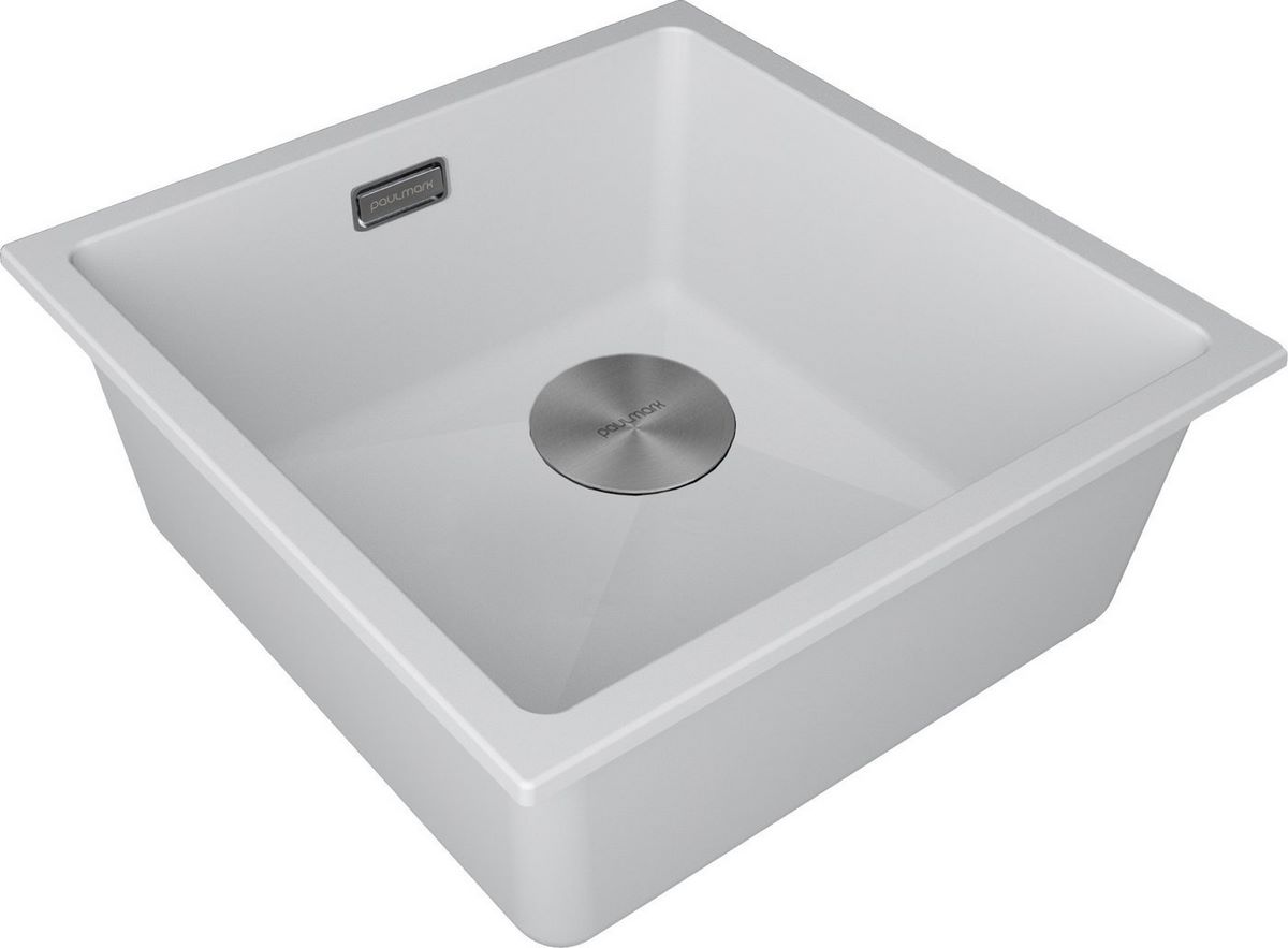 Кухонная мойка Paulmark IT-Granit Lumi 45 Uni-Skew LU45SK-WH - фото2