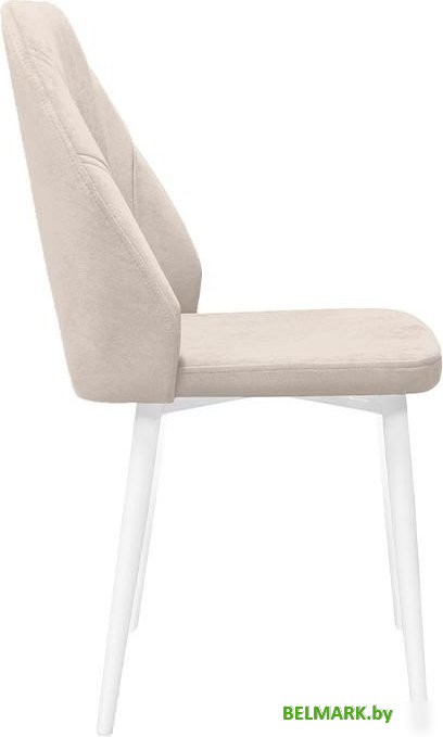Стул Трия Капри конус Т2 исп.2 (белый муар/велюр бежевый) - фото