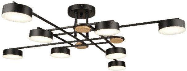 Припотолочная люстра Mirastyle SX-N-8996/8 BK - фото
