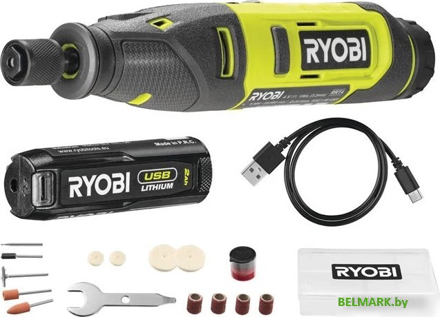 Гравер Ryobi USB Lithium RRT4-120GA15 (с АКБ) - фото
