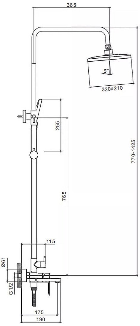 Душевая система Splenka S06.24 - фото2