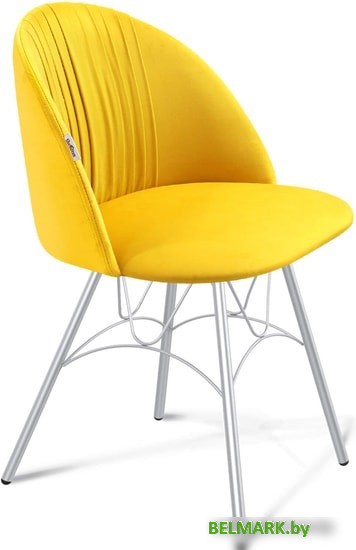 Стул Sheffilton SHT-ST35-1/S100 (имперский желтый/хром лак) - фото