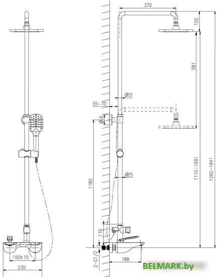 Душевая система Lemark LM6862C - фото2