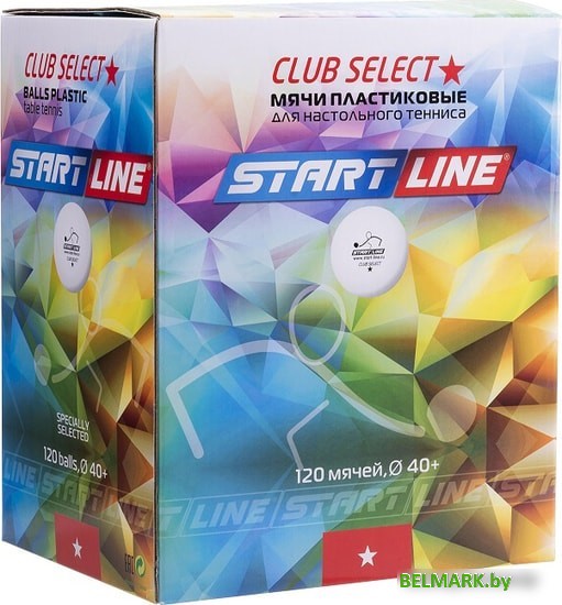 Мяч для настольного тенниса Start Line Club Select (1 звезда, 120 шт., белый) 311209 - фото