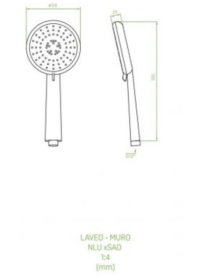 Душевая лейка Laveo Muro NLU7SAD - фото2