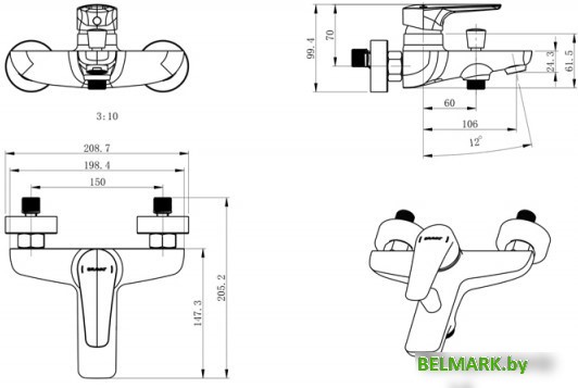 Смеситель Bravat Arden F6351385CP-01-RUS - фото2
