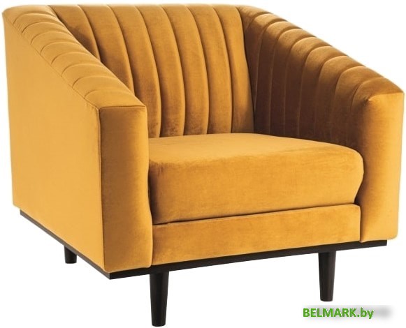 Интерьерное кресло Signal Asprey Velvet 1 (карри) - фото