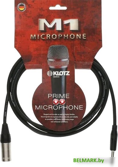 Кабель Klotz M1MS1K0100 XLR - 6.3 мм (1 м, черный) - фото