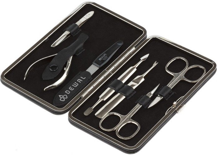 Набор для маникюра и педикюра Dewal 905BLACK (черный) - фото