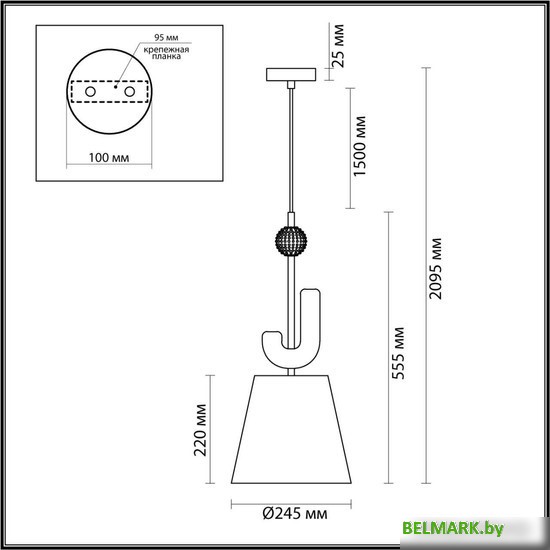 Подвесная люстра Odeon Light Bagel 5410/1 - фото2