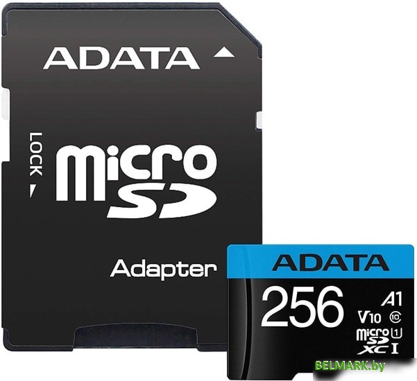 Карта памяти A-Data Premier AUSDX256GUICL10A1-RA1 microSDXC 256GB (с адаптером) - фото