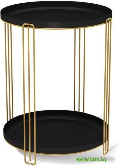 Журнальный столик Sheffilton SHT-CT31 (золото/черный муар) - фото