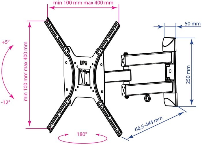 Кронштейн Kromax DIX-24 (черный) - фото2