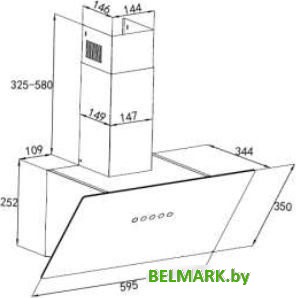 Кухонная вытяжка ZorG Ultra 1030 60 S (белый) - фото2