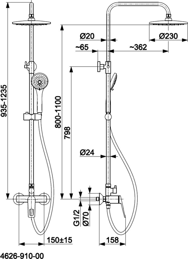 Душевая система KFA Amazonit 462691000 - фото2