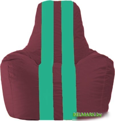 Кресло-мешок Flagman Спортинг С1.1-311 (бордовый/бирюзовый) - фото