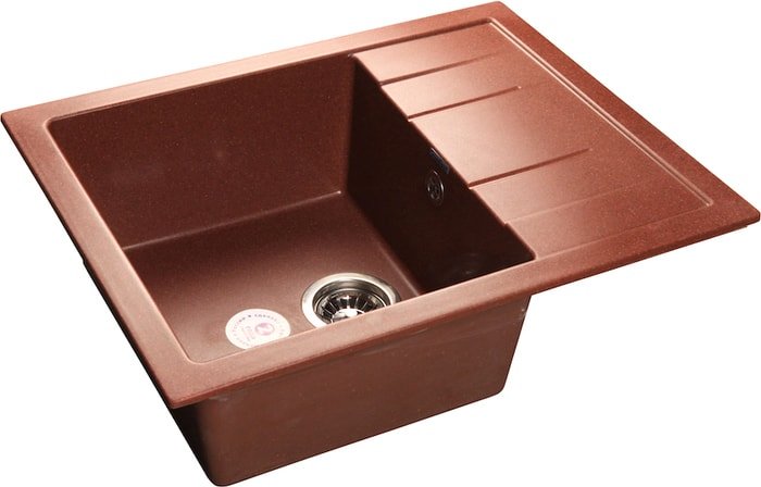 Кухонная мойка GranFest GF-Q650L (красный марс) - фото