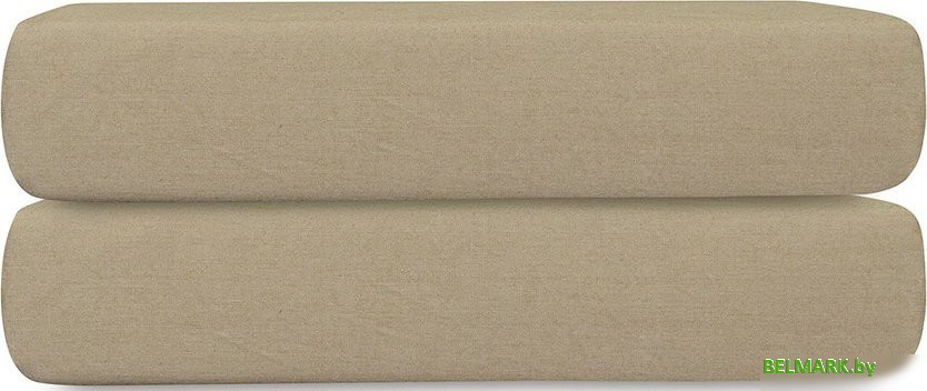 Постельное белье Tkano Essential TK24-FS0031 на резинке (бежевый/серый) - фото