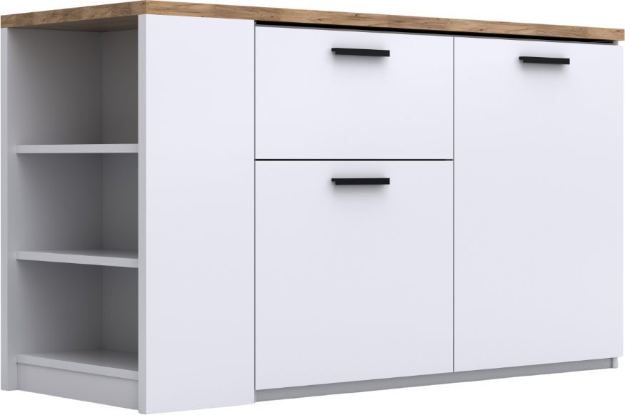 Тумба Кастанье Оптимус ОК 001-01 (белый/дуб крафт) - фото