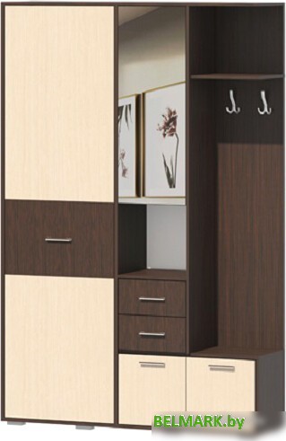 Стенка Памир ПВ-7 (венге/дуб белфорт) - фото