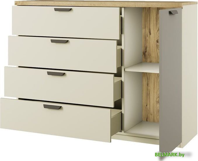 Комод Anrex Modern 1D4S (персидский жемчуг/ирландский ликер) - фото2