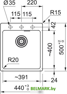 Кухонная мойка Franke Maris MRG 610-39 FTL 114.0661.792 (оникс) - фото2