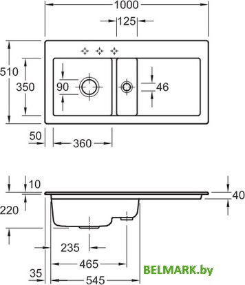 Кухонная мойка Villeroy & Boch Subway 60 677002R1 - фото