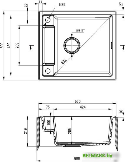 Кухонная мойка Deante Magnetic ZRM N113 - фото2
