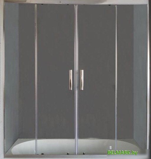 Стеклянная шторка для ванны Pelican SSW02415+BP70 (c боковой стенкой) - фото