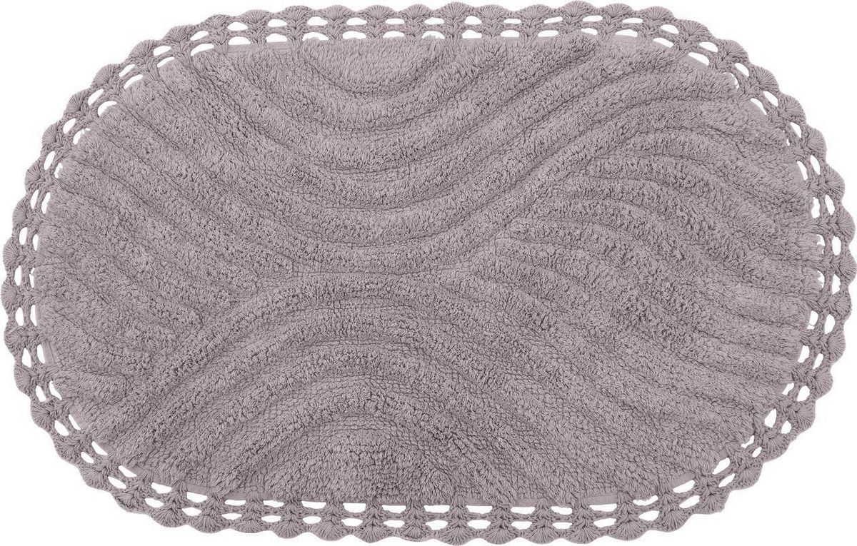Коврик для ванной Sofi De MarkO Sierra Кружевной 60x100 КВ-СР-7-60х100 (серый/лиловый) - фото