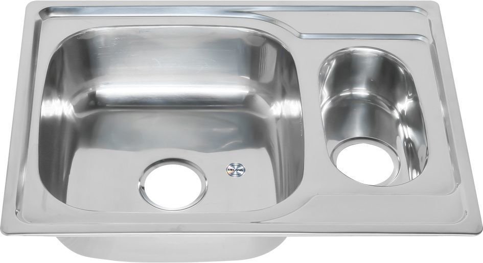 Кухонная мойка Melana MLN-6950S U (полированная, глубина чаши 16 см., сталь 0.6 мм.) - фото