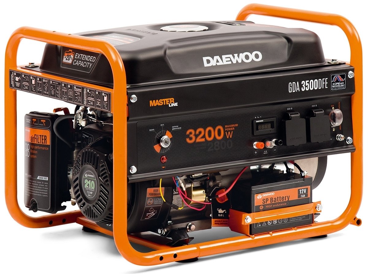 Газовый генератор Daewoo Power GDA 3500DFE - фото