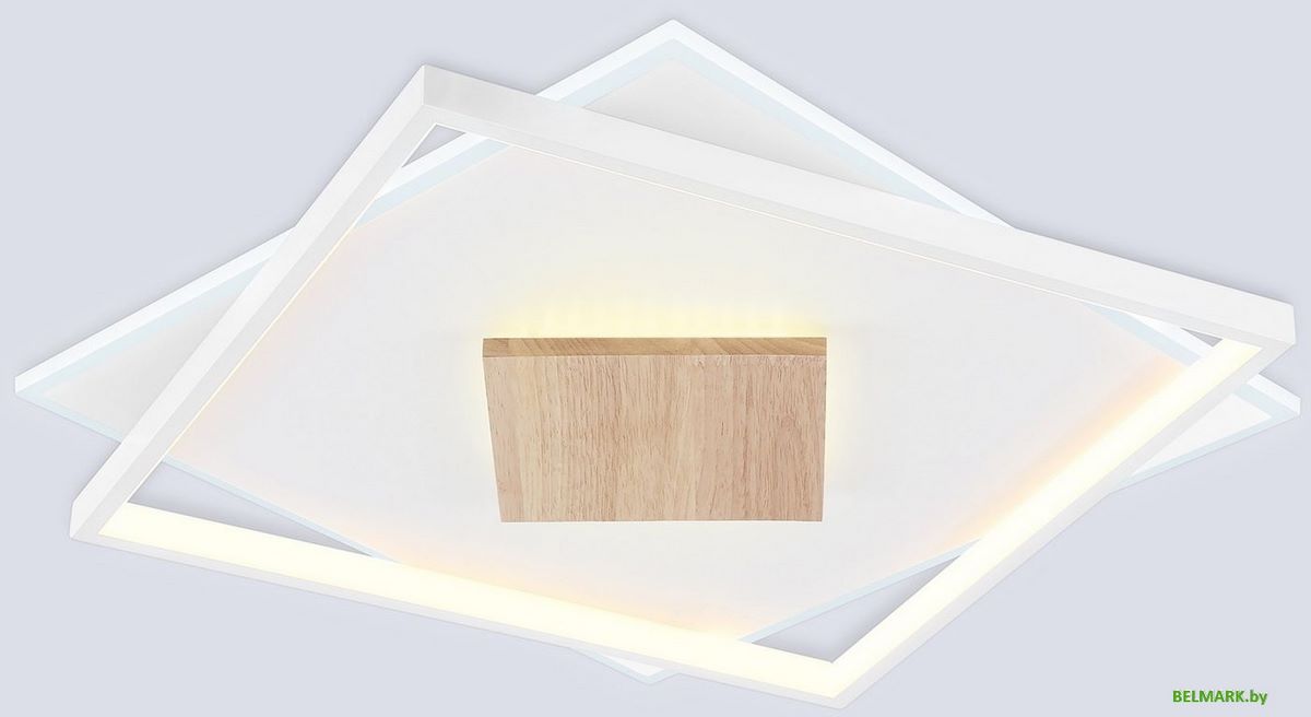 Подвесная люстра Ambrella FL4790 WH/WD (белый/дерево) - фото