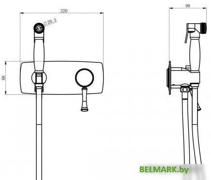 Гигиенический душ Lemark Peretto LM6319RB - фото2
