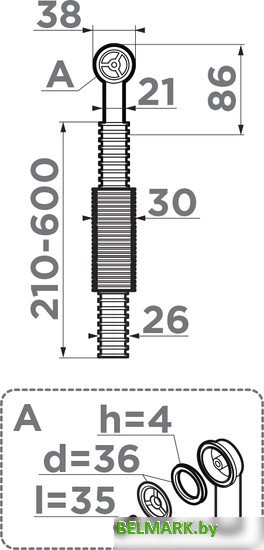 Слив-перелив Omoikiri OV-1-R GM - фото2